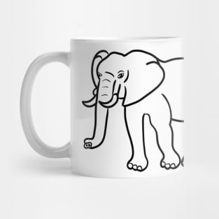 Stick figure elephant Mug